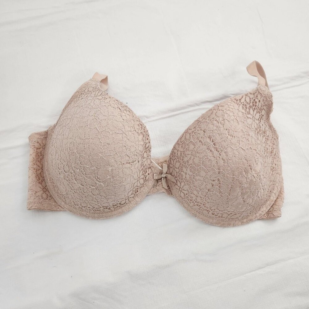 Laura Ashley Bra 40DD Tan Women's Underwire Flawed